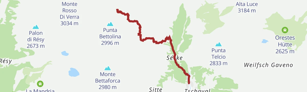 Route map: Staffal-Bettolina